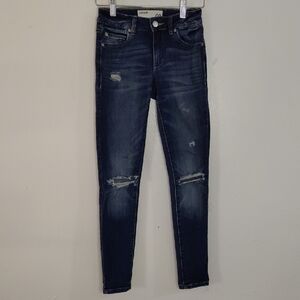 Garage Dark Blue Ripped Skinny Jeans